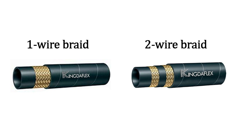 1-wire braid vs 2-wire braid hydraulic hose