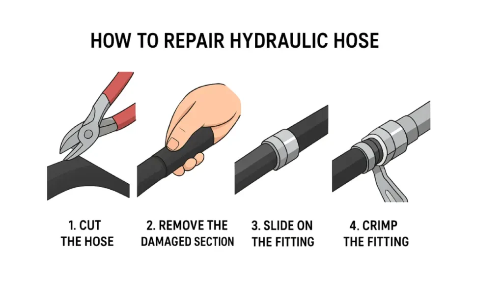how to repair hydraulic hose