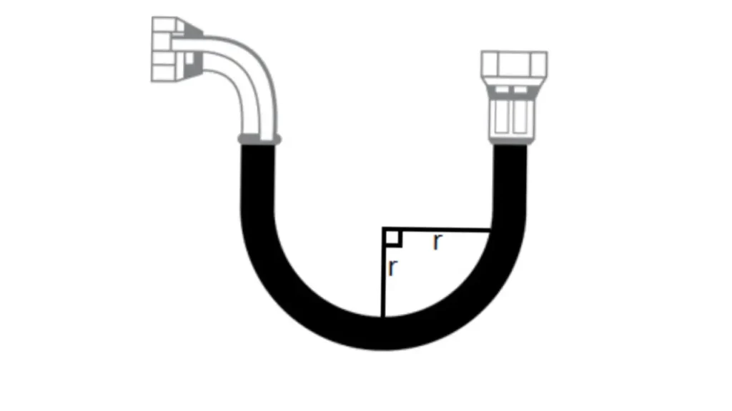 minimum bend radius for a hydraulic hose