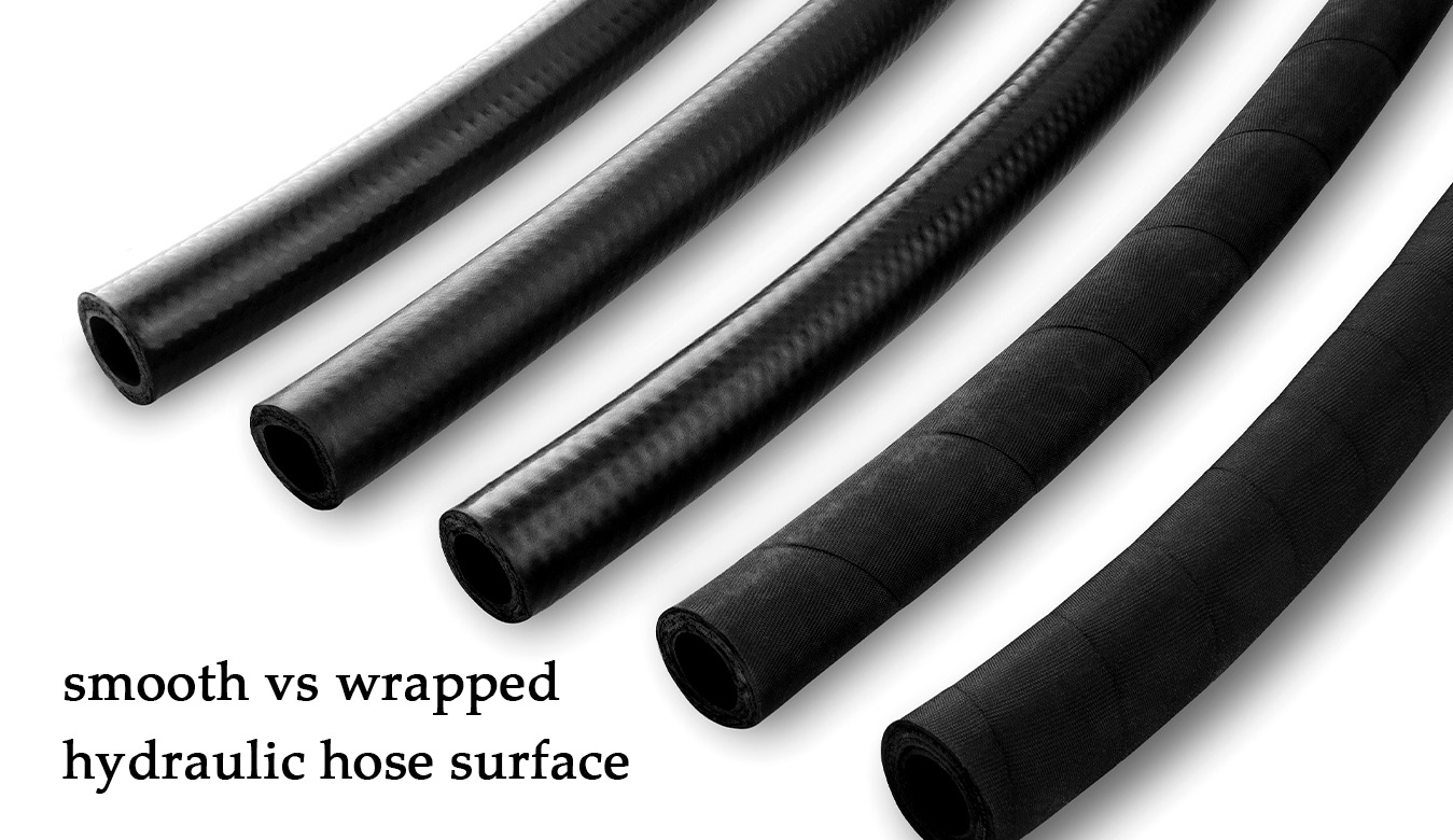 smooth vs wrapped hydraulic hose surface