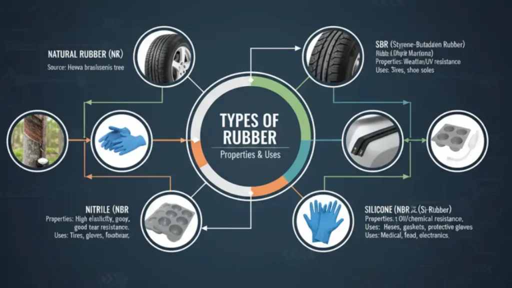 types of rubber materials
