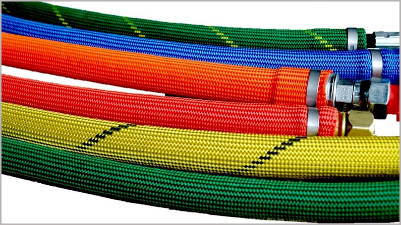 colored hydraulic hose sleeve