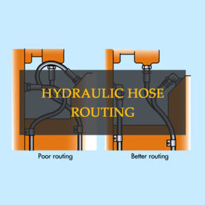 hydraulic hose routing