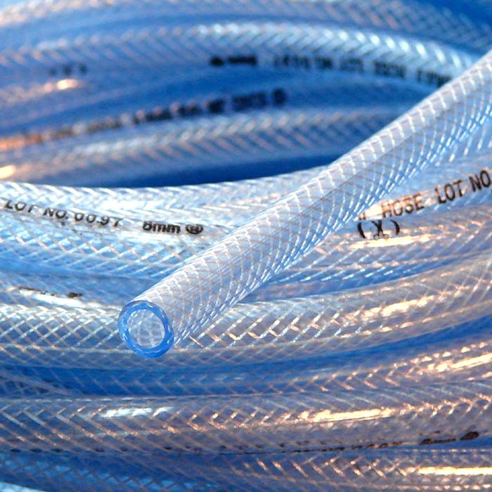 clear pvc plastic hose braided