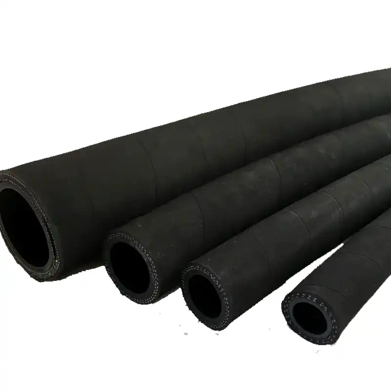black rubber steam hose