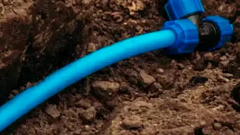 burying a garden hose