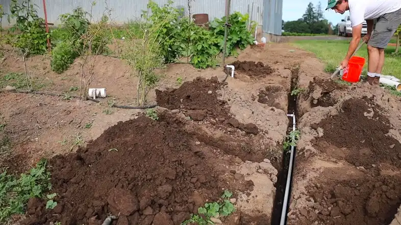 burying garden hose tips