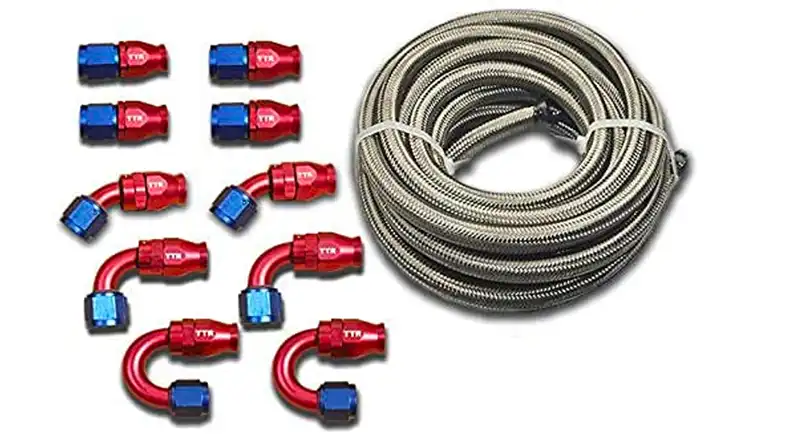 an fittings and nylon braided hose
