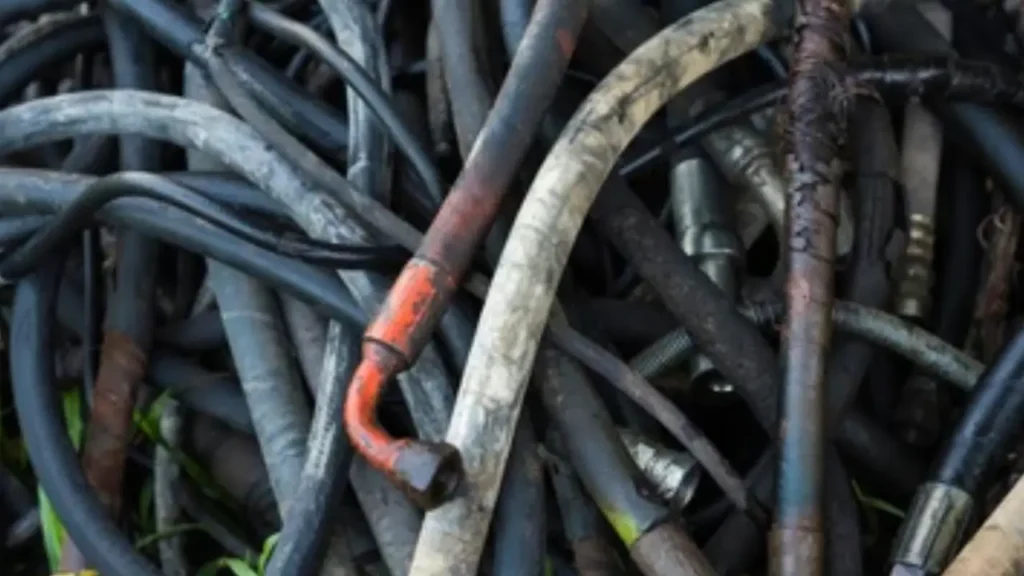 how to dispose of old hydraulic hoses