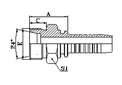 10411 hydraulic hose fitting