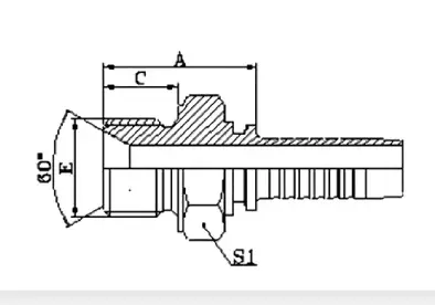 10611 hydraulic hose fitting