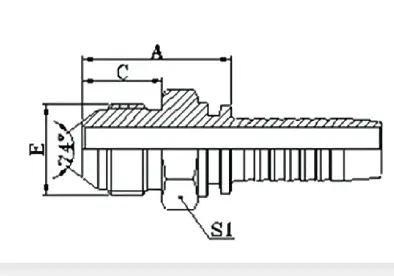 10711 hydraulic hose fitting