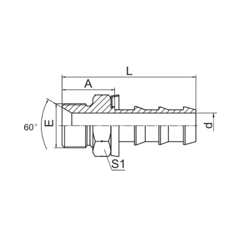 12611A PO push on hose fitting