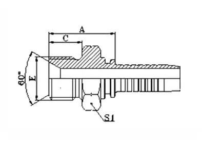 12611A hydraulic hose fitting