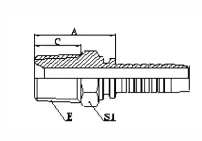 13011 SP hydraulic hose fitting