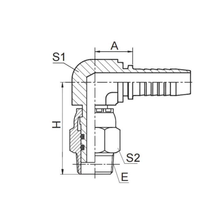 15691KSW swivel hose fitting