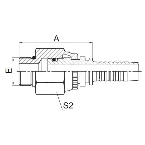 16011SW S swivel hose fitting