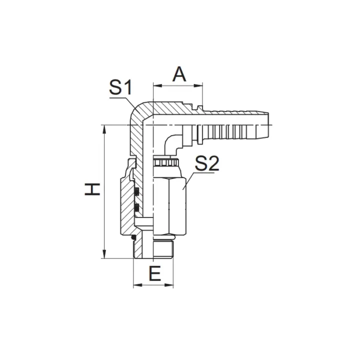 16091KSW swivel hose fitting