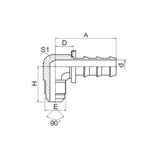 17891K PO push on hose fitting