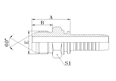 18611 hydraulic hose fitting