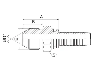 19611 hydraulic hose fitting