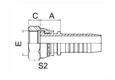 20211 hydraulic hose fitting