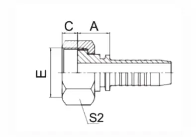 20211T hydraulic hose fitting