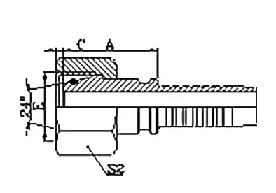 20511T hydraulic hose fitting