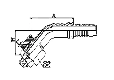 20541T hydraulic hose fitting