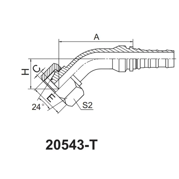 20543 T interlock hose fitting