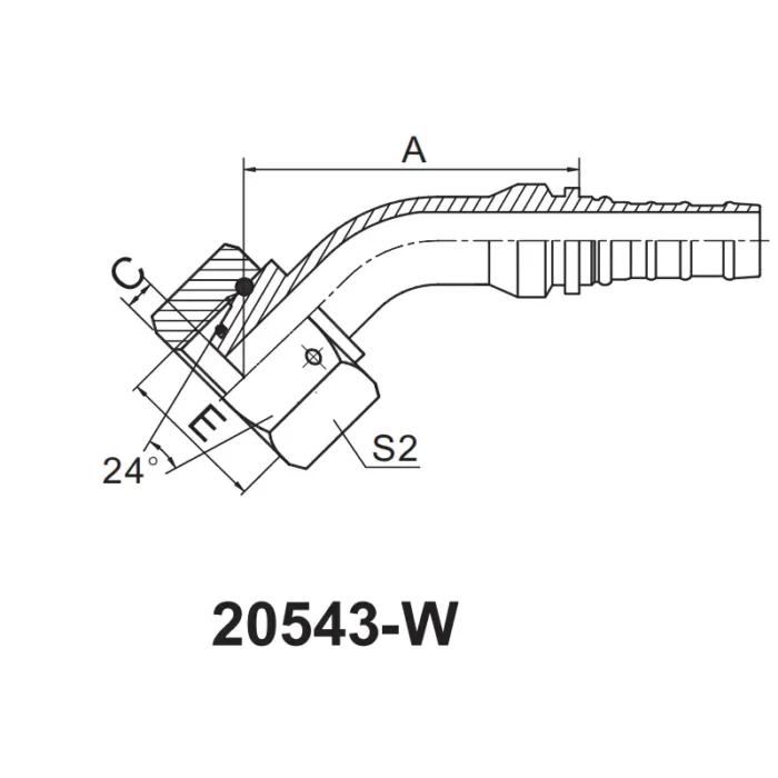 20543 W interlock hose fitting