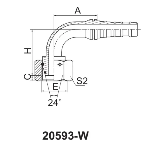 20593 W interlock hose fitting