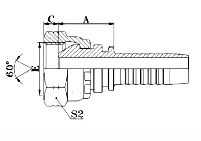 20611 hydraulic hose fitting