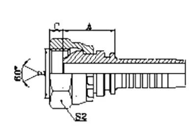 20611 hydraulic hose fitting