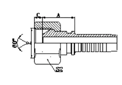 20611T hydraulic hose fitting