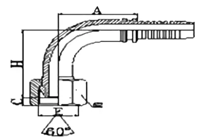 20691T hydraulic hose fitting