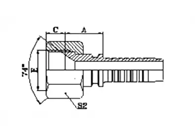 20711T hydraulic hose fitting