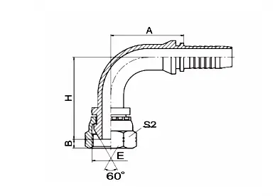 21691 hydraulic hose fitting