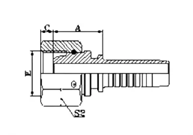 22111W hydraulic hose fitting