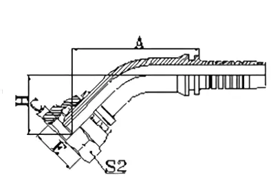 22141 hydraulic hose fitting