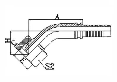 22141T hydraulic hose fitting