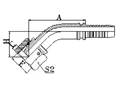 22141W hydraulic hose fitting