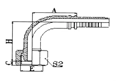 22191T hydraulic hose fitting