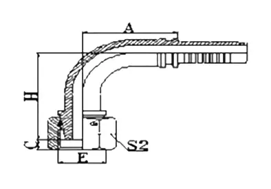 22191W hydraulic hose fitting