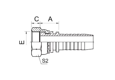 22211 hydraulic hose fitting