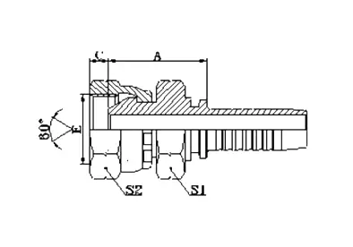 22611D hydraulic hose fitting