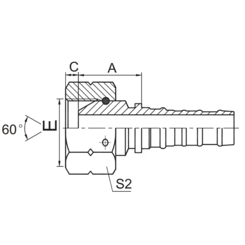 22613 W interlock hose fitting