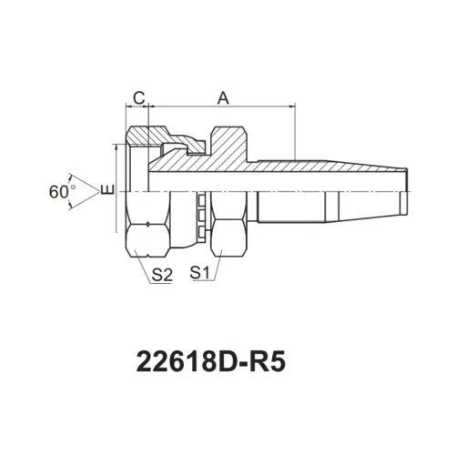 22618D R5 Reusable Hose Fitting