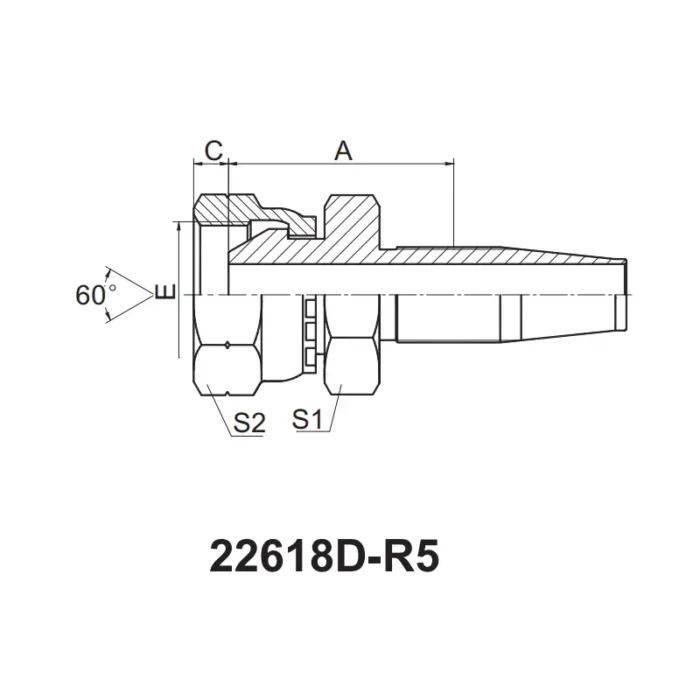 22618D R5 Reusable Hose Fitting