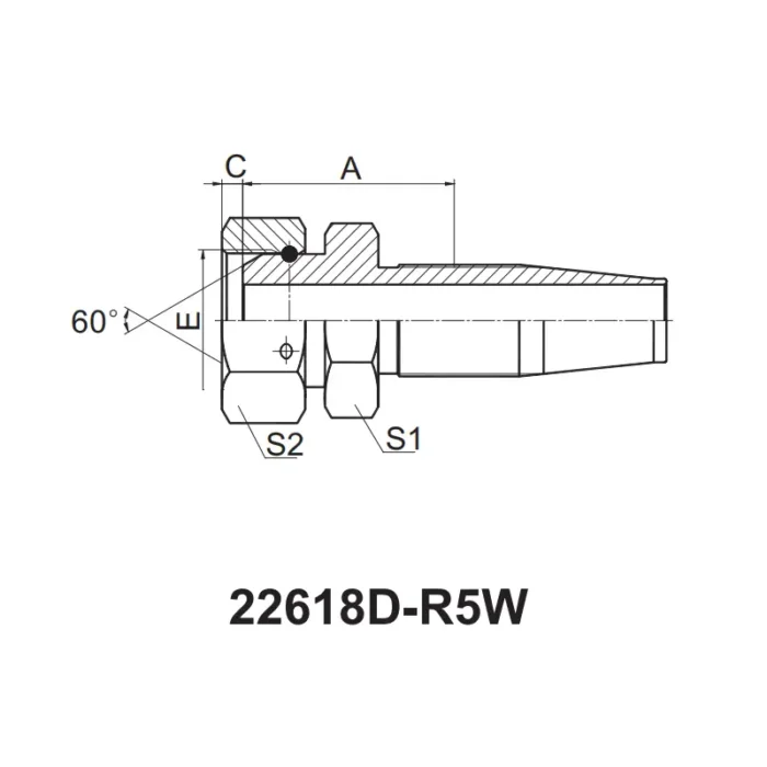 22618D R5W Reusable Hose Fitting